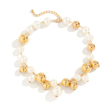 N2603 - Elegant Pearl Mixed Colour Necklace